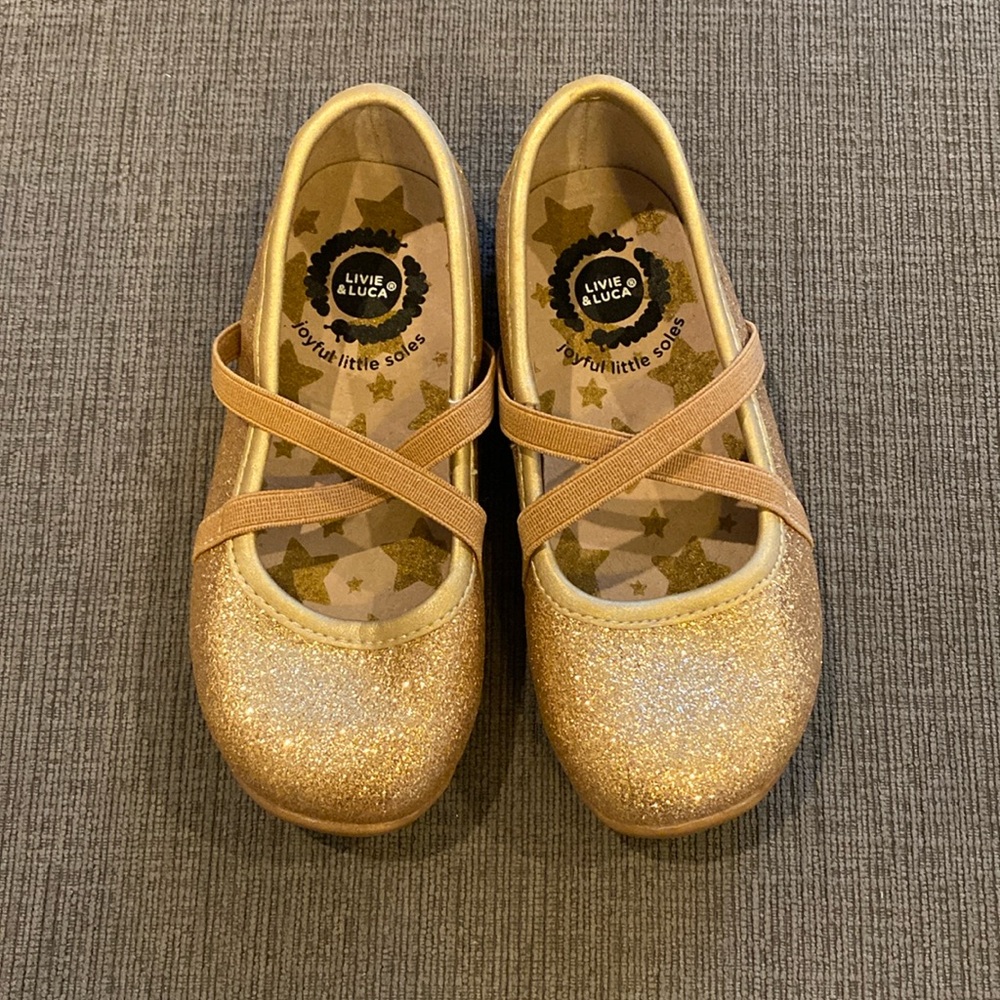 Livie & Luca Toddler Gold Flats
